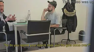 European Twink Convinces Straight Broker into First Gay Blowjob