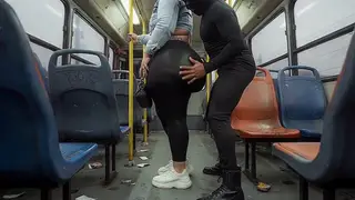 Voluptuous Latina BBW Rides Outdoors in Public Bus