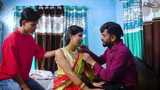 Indian Teen in Schoolgirl Outfit Enjoys Threesome with Anal and Creampie