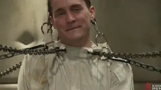 Hairy Muscle Hunk Dominates in Bondage Blowjob Session