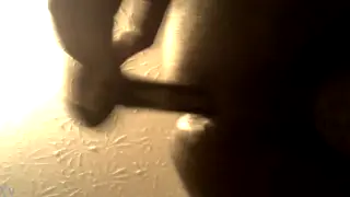 Black Amateur Stretches His Ass With a Household Toy