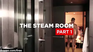 Muscular Jocks Swap Oral in a Steamy Sauna