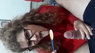MILF Satisfies Oral Craving with Neighbor's Sweet Surprise