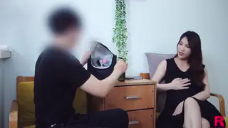 Pregnant Asian Masseur Gets Oiled and Fucked POV