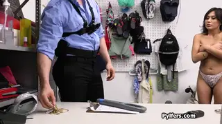 Busty Latina Caught Stealing Takes Deep Throat Punishment