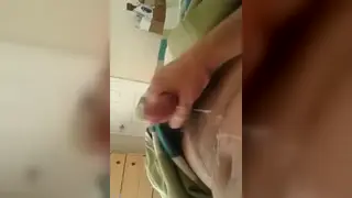 Solo Guy Strokes His Thick Cock to Explosive Release