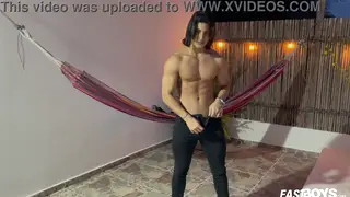 Muscular Latino Gets Casting Massage and Handjob