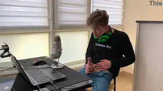 European Twink Strokes His Monster Cock to Climax