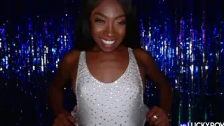 POV Threesome With Petite Ebony Lovers