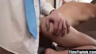Twink First Time Bareback with Older Man in Hospital