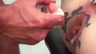 Mature Men Share One Hole in Raw Gangbang