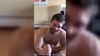 Bearded Stud Takes a Thick Load in His Mouth