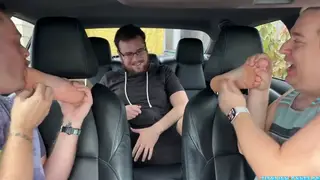 Bear Threesome Shifts From Car to Foot Worship